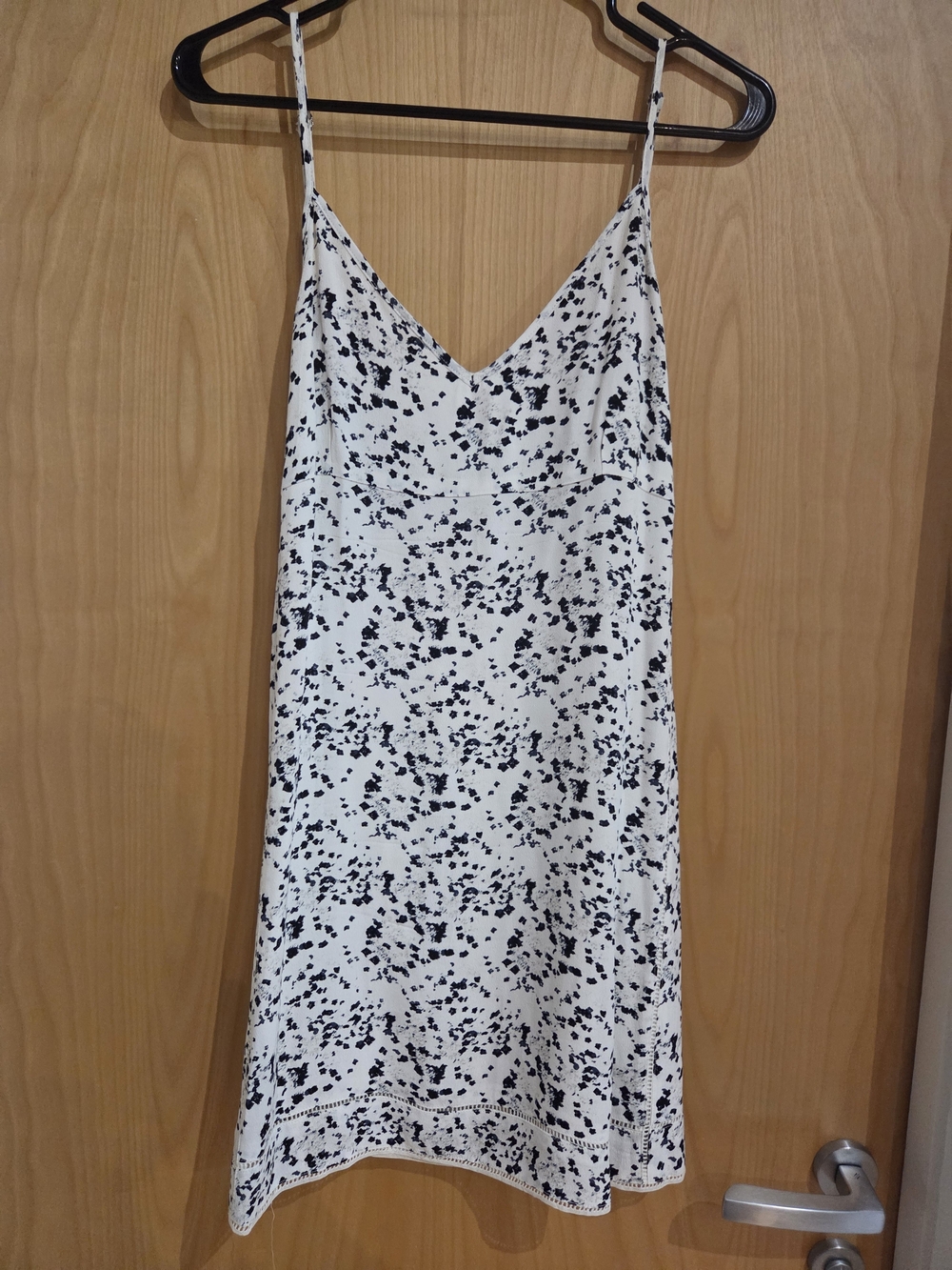 Sunday Best White and Black Speckle Slip Dress